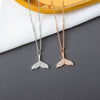 Women's Mermaid Pendant Necklace With Mixed Gem Inlay In 925 Sterling Silver Electroplated Clavicle Chain Animal Zodiac Style