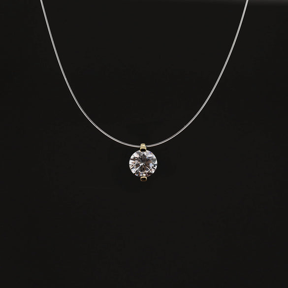 Women's Mermaid Tear Clavicle Chain Necklace Normcore Design Super Flash Zircon Pendant Alloy And Copper Material Geometric Pattern Electroplating Process