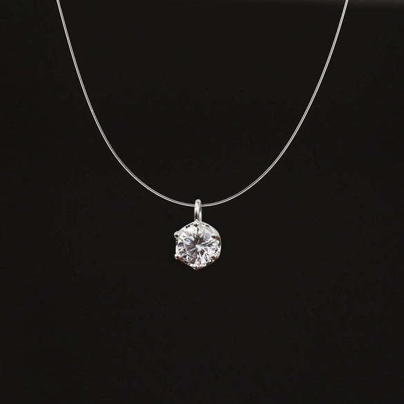 Women's Mermaid Tear Clavicle Chain Necklace Normcore Design Super Flash Zircon Pendant Alloy And Copper Material Geometric Pattern Electroplating Process