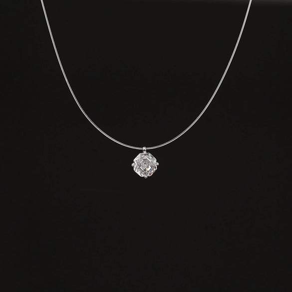 Women's Mermaid Tear Clavicle Chain Necklace Normcore Design Super Flash Zircon Pendant Alloy And Copper Material Geometric Pattern Electroplating Process