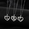 Women's Metal Alloy Necklace With Heart Flower Cut Out And Letters Pattern Electroplated O Word Chain