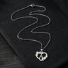 Women's Metal Alloy Necklace With Heart Flower Cut Out And Letters Pattern Electroplated O Word Chain