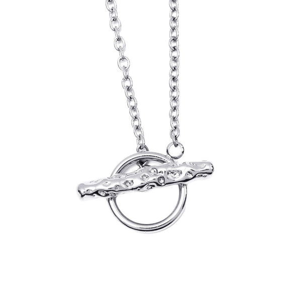 Women's Metal Alloy Pearl Necklace Punk Hiphop Creative Lock Heart Geometric Electroplated Thick Chain Clavicle Chain Sweater Chain