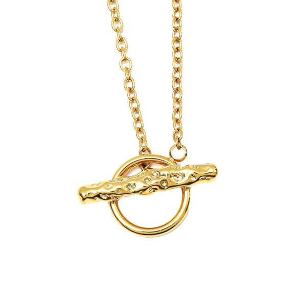 Women's Metal Alloy Pearl Necklace Punk Hiphop Creative Lock Heart Geometric Electroplated Thick Chain Clavicle Chain Sweater Chain