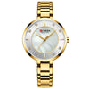 Women's Metal And Stainless Steel Round Fashion Waterproof Watch