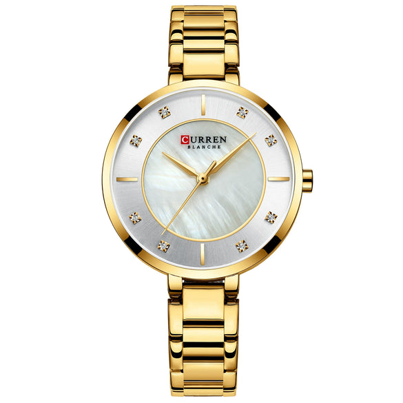 Women's Metal And Stainless Steel Round Fashion Waterproof Watch