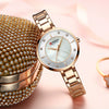 Women's Metal And Stainless Steel Round Fashion Waterproof Watch