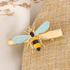 Women's Metal Bee Hairpin Side Clip With Dripping Oil Finish Animal Design Bangs Barrette And Delicate Hair Accessory