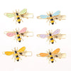 Women's Metal Bee Hairpin Side Clip With Dripping Oil Finish Animal Design Bangs Barrette And Delicate Hair Accessory