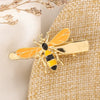 Women's Metal Bee Hairpin Side Clip With Dripping Oil Finish Animal Design Bangs Barrette And Delicate Hair Accessory