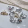 Women's Metal Brooch Accessories With Freshwater Real Pearls And Diamond Design Minimalist Style