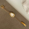 Women's Metal Case Quartz Watch With Snake Head Design And Tassel Chain Medieval Style
