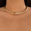 Women's Metal Choker With Geometric Pattern Made Of Zinc Alloy