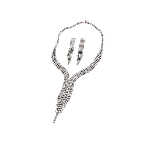 Women's Metal Clavicle Chain Jewelry With Diamondencrusted Water Drop Tassel And Zircon Pendant Natural Style