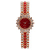 Women's Metal Copper Buckle Fashion Diamond Quartz Round Dial Watch