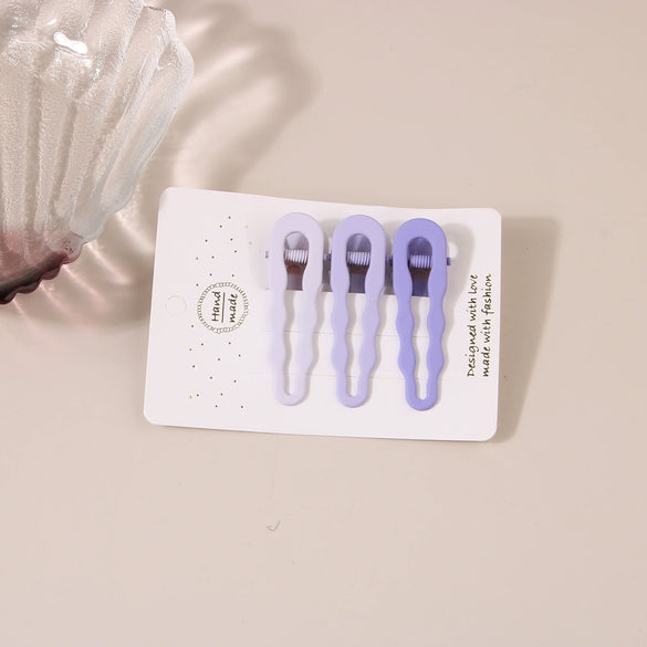 Women's Metal Cute Candycolored Frosted Onecharacter Clip Set With Baking Paint Process