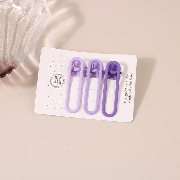 Women's Metal Cute Candycolored Frosted Onecharacter Clip Set With Baking Paint Process