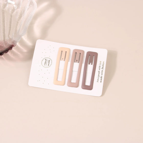 Women's Metal Cute Candycolored Frosted Onecharacter Clip Set With Baking Paint Process