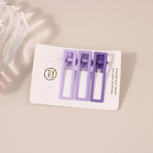 Women's Metal Cute Candycolored Frosted Onecharacter Clip Set With Baking Paint Process