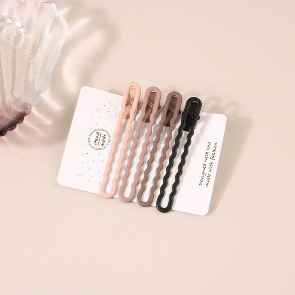 Women's Metal Cute Candycolored Frosted Onecharacter Clip Set With Baking Paint Process