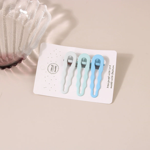Women's Metal Cute Candycolored Frosted Onecharacter Clip Set With Baking Paint Process