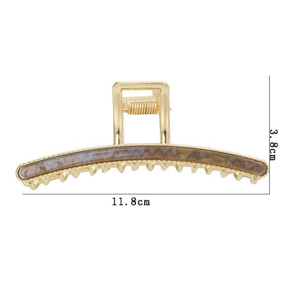 Women's Metal Electroplated Back Of Head Hair Grab Clip Headwear