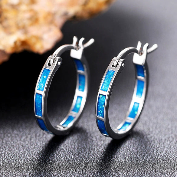Women's Metal Electroplating Geometric Design Casual Earrings With Imitation Moonstone
