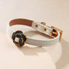 Women's Metal Fashion Bracelet With Flower Pattern And Electroplating Design