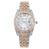 Women's Metal Fashion Watch With Roman Pattern And Round Dial
