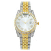 Women's Metal Fashion Watch With Roman Pattern And Round Dial