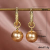 Women's Metal Faux Pearl Geometric Copper Earrings