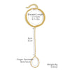 Women's Metal Finger Bracelet With Bow Drop Shape And Geometric Pattern Electroplated