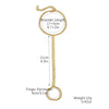 Women's Metal Finger Bracelet With Bow Drop Shape And Geometric Pattern Electroplated