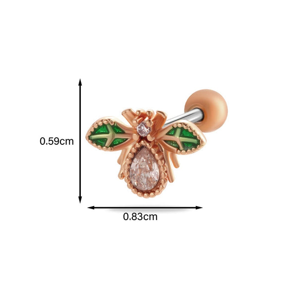 Women's Metal Fivepointed Star Bow Heart Electroplated Earrings