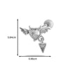 Women's Metal Fivepointed Star Bow Heart Electroplated Earrings