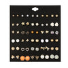 Women's Metal Floret Microinlay Alloy Earrings Set