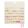 Women's Metal Floret Microinlay Alloy Earrings Set