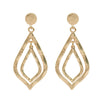 Women's Metal Flower Earrings Vintage Geometric Statement Jewelry With Exaggerated Fashion Design For Wholesale