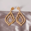 Women's Metal Flower Earrings Vintage Geometric Statement Jewelry With Exaggerated Fashion Design For Wholesale