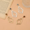 Women's Metal Flower Earrings Vintage Geometric Statement Jewelry With Exaggerated Fashion Design For Wholesale
