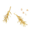Women's Metal Flower Wheat Tassel Drop Earrings With Electroplated Finish Exaggerated Statement Design And Versatile Fashion Style