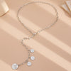 Women's Metal Geometric Figure Long Necklace With Iron Chain Alloy And Electroplating Design