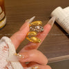 Women's Metal Geometric Open Ring With Electroplating
