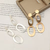 Women's Metal Geometric Statement Earrings Minimalist Retro Design Elegant Bold Fashion Jewelry Wholesale