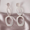 Women's Metal Geometric Statement Earrings Minimalist Retro Design Elegant Bold Fashion Jewelry Wholesale