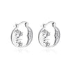 Women's Metal Geometric Sun Moon Earrings Alloy Electroplating