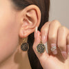 Women's Metal Geometric Sun Moon Earrings Alloy Electroplating