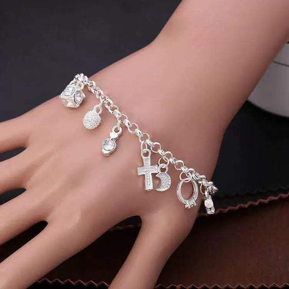 Women's Metal Hanging Bracelet Multielement Jewelry With Geometric Pattern
