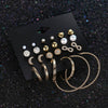 Women's Metal Heart Pattern Electroplated Earrings
