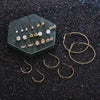 Women's Metal Heart Pattern Electroplated Earrings